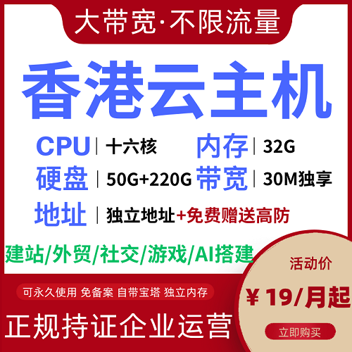 香港云服務(wù)器 CN2站群網(wǎng)站主機 AI搭建